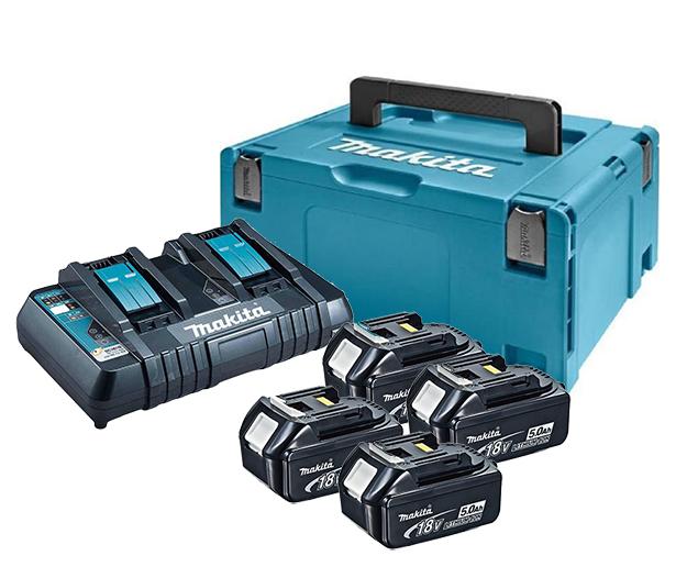 MAKITA 197626-8 DC18RD + 4x BL1850B 18V, 5Ah
