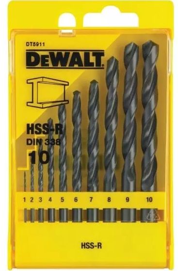 DeWalt DT5911 sada vrtákov 10 dílná 