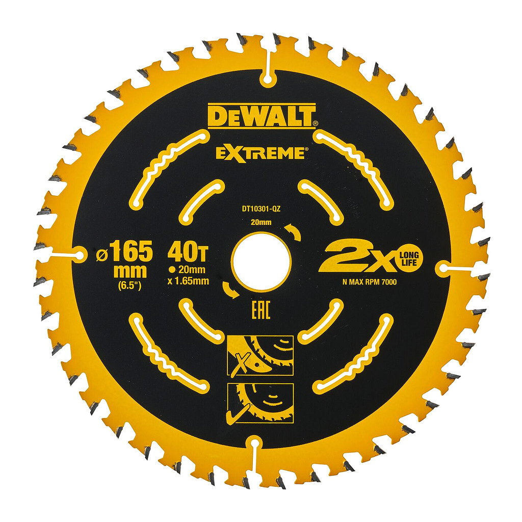 DeWALT DT10301 Pilový kotouč EXTREME, 165 x 20 mm, 40 zubů