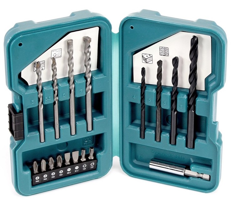 Sada bitů MAKITA 17 dílná D-40216,