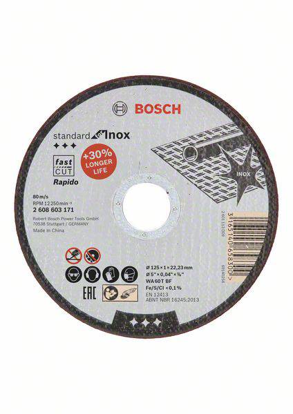 BOSCH řezný kotouč 125x1mm 2608603171