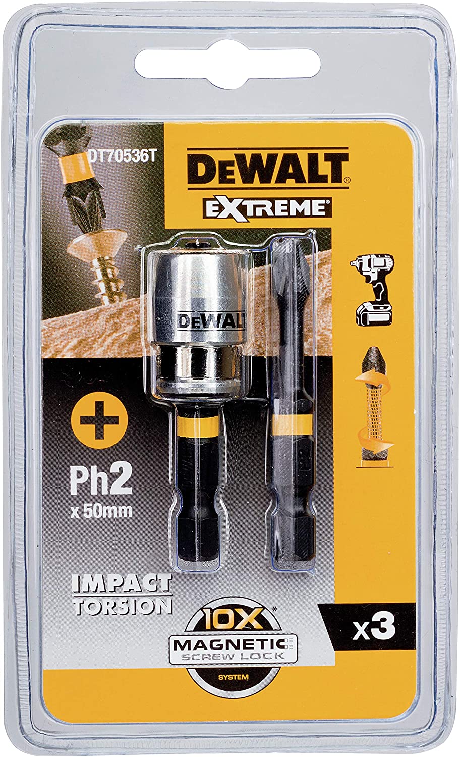 DeWALT DT70536T 2 x PH + magnetický držák