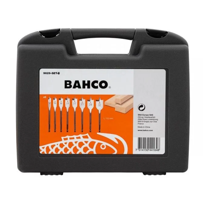 BAHCO 9629 sada plochých vrtáků 8 dílná