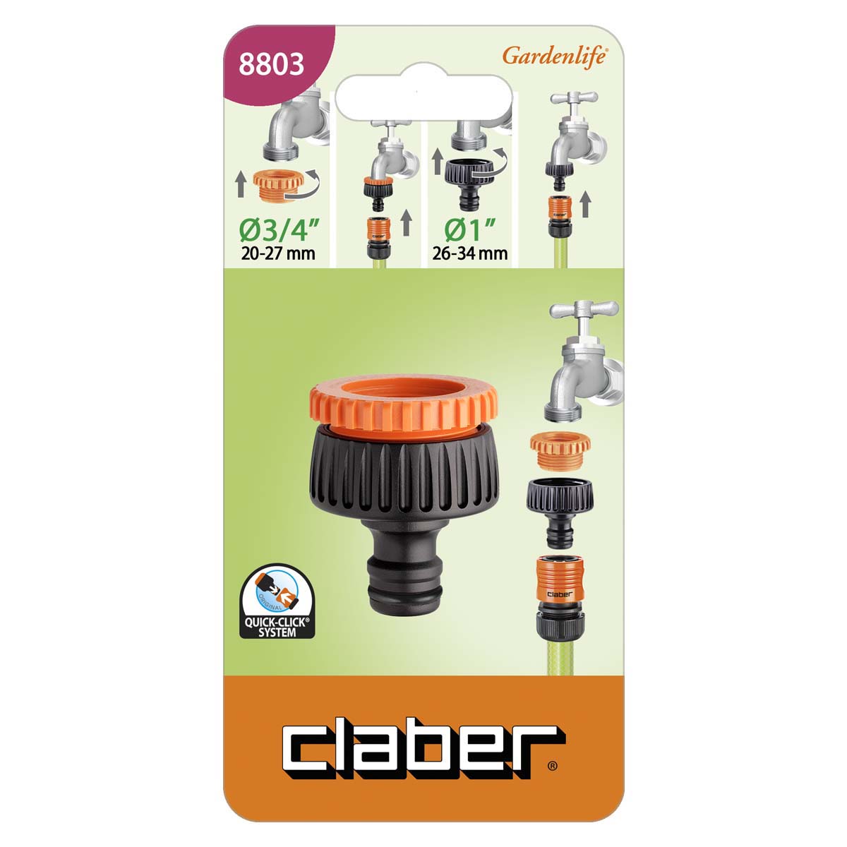 Přípojka na kohoutek 3/4" a 1" CLABER 8803