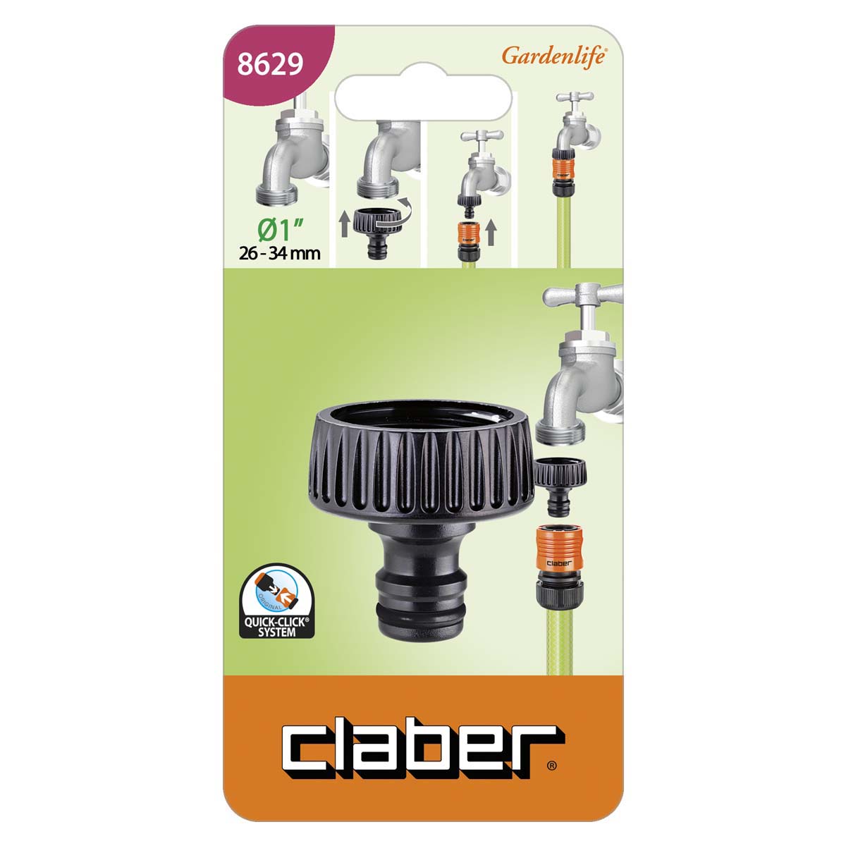Přípojka na kohoutek1" CLABER 8629