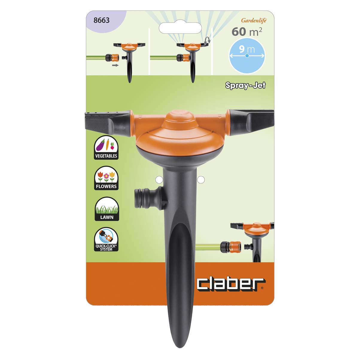 Postřikovač-rotační SPRAY JET CLABER 8663